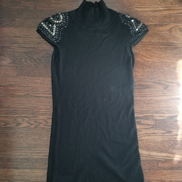 Beaded Shoulder Bodycon Dress - Picture 4 of 4